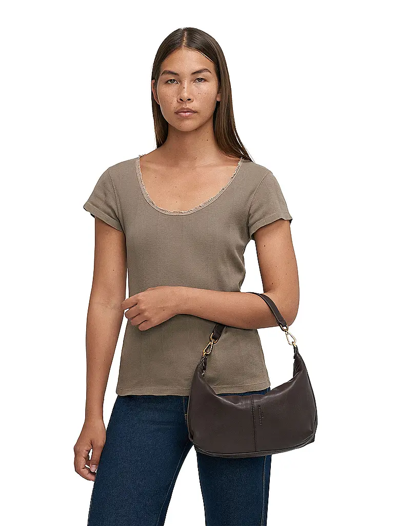 LIEBESKIND BERLIN | Bolso de cuero - Bolso Hobo PARIS Small | Marrón