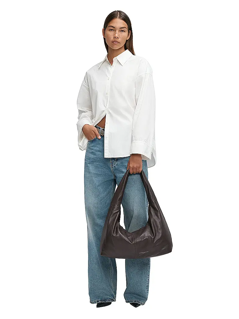 LIEBESKIND BERLIN | Bolso de cuero - Hobo Bag Large | Marrón