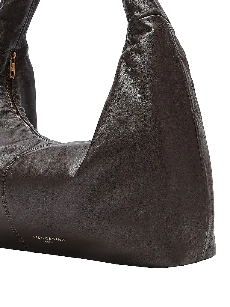 LIEBESKIND BERLIN | Bolso de cuero - Hobo Bag Large | Marrón