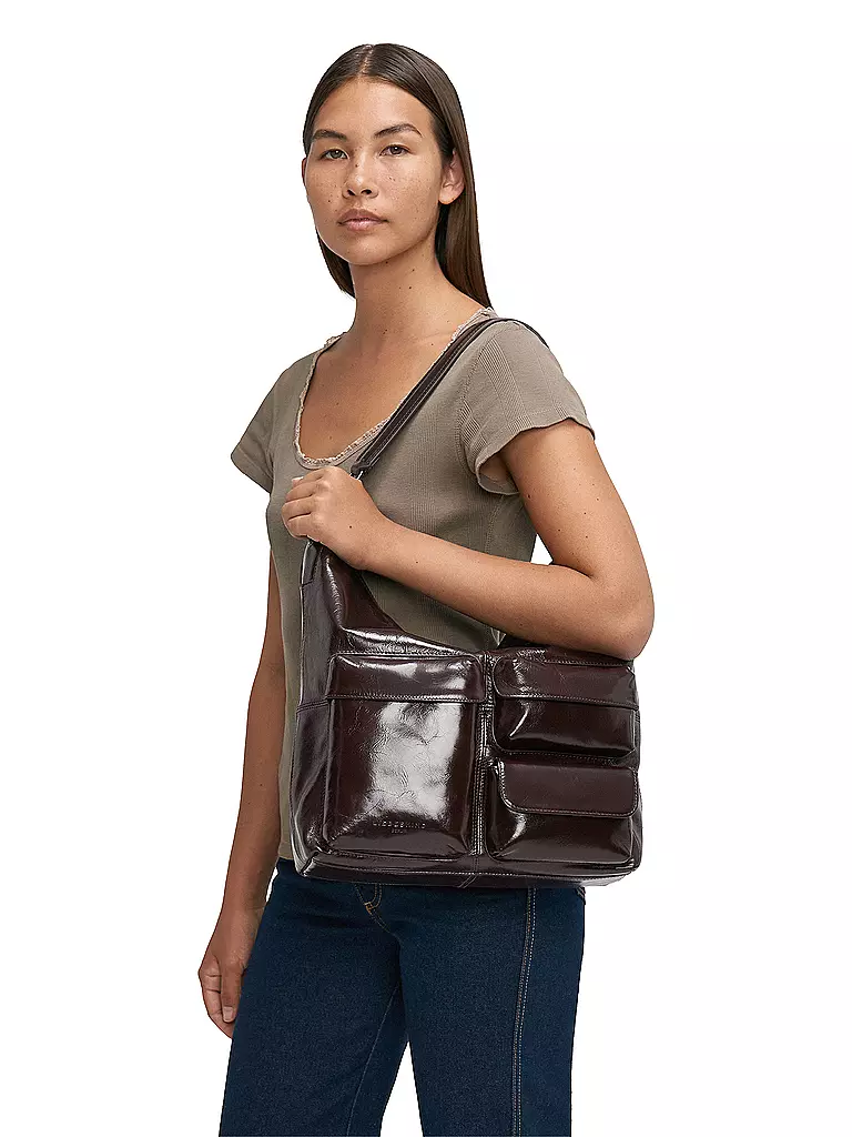 LIEBESKIND BERLIN | Bolso de cuero - Hobo Bag Medium | dunkelrot