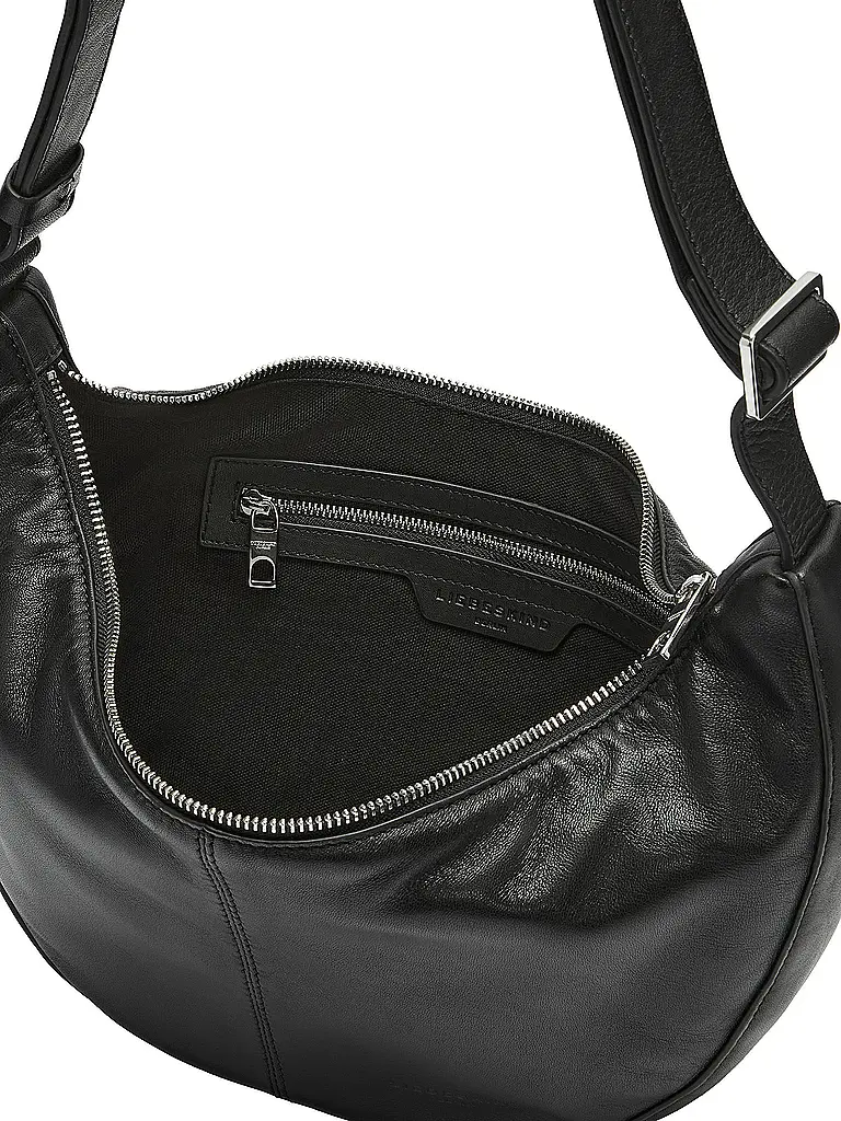 LIEBESKIND BERLIN | Bolso de cuero - Hobo Bag MOON Small | Negro