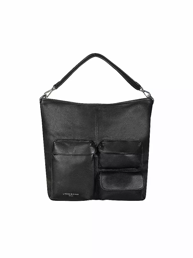 LIEBESKIND BERLIN | Bolso de cuero - Hobo Mediano | schwarz