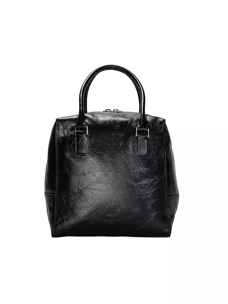 LIEBESKIND BERLIN | Bolso de cuero - Shopper LACK Medium | Negro