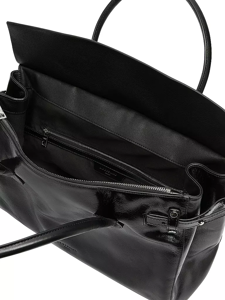 LIEBESKIND BERLIN | Ledertasche - Henkeltasche GLORIA SATCHEL Large | Negro