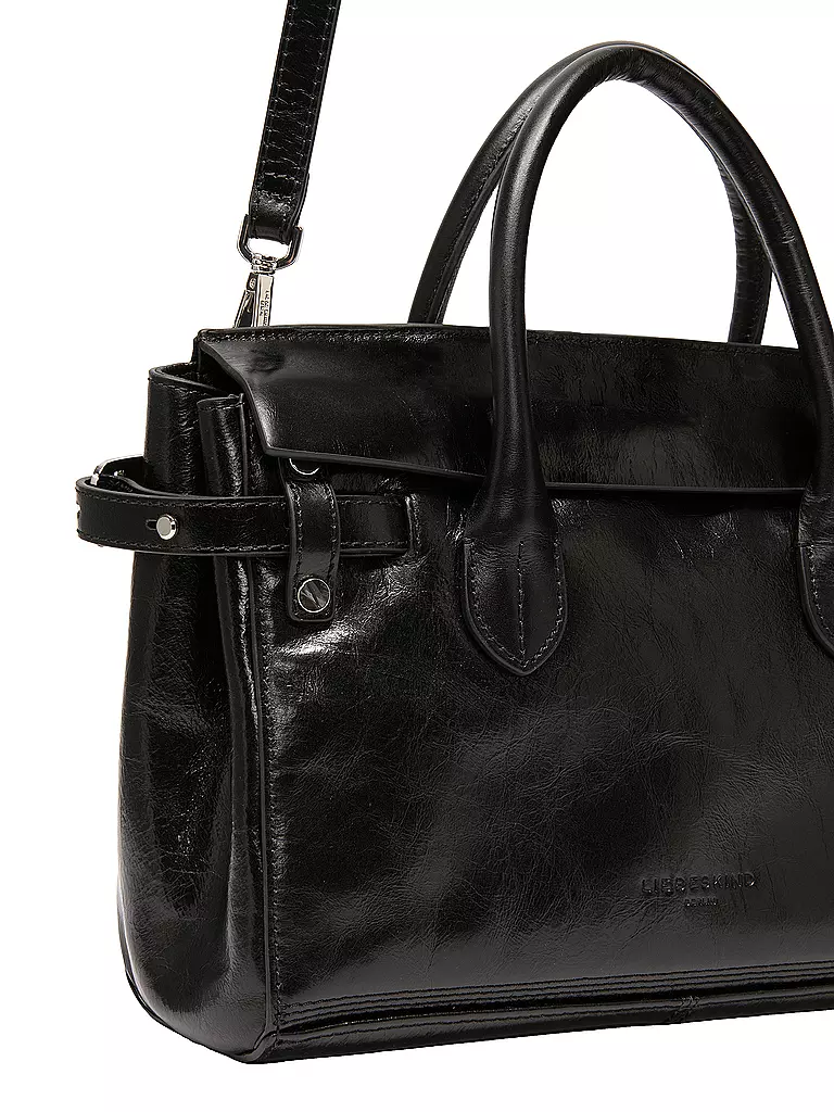 LIEBESKIND BERLIN | Ledertasche - Henkeltasche GLORIA SATCHEL Large | Negro