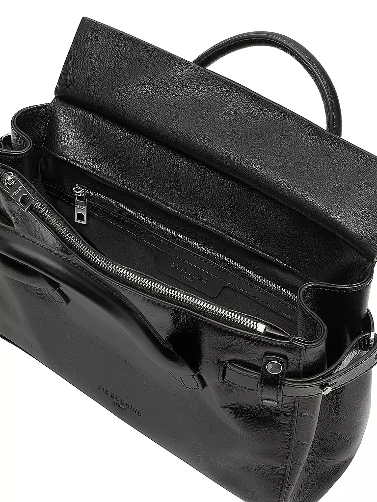 LIEBESKIND BERLIN | Ledertasche - Henkeltasche GLORIA SATCHEL Medium | Negro