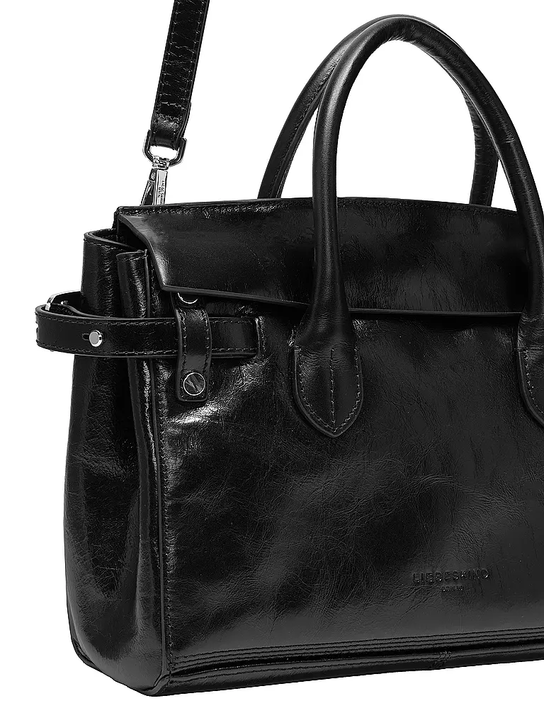 LIEBESKIND BERLIN | Ledertasche - Henkeltasche GLORIA SATCHEL Medium | Negro