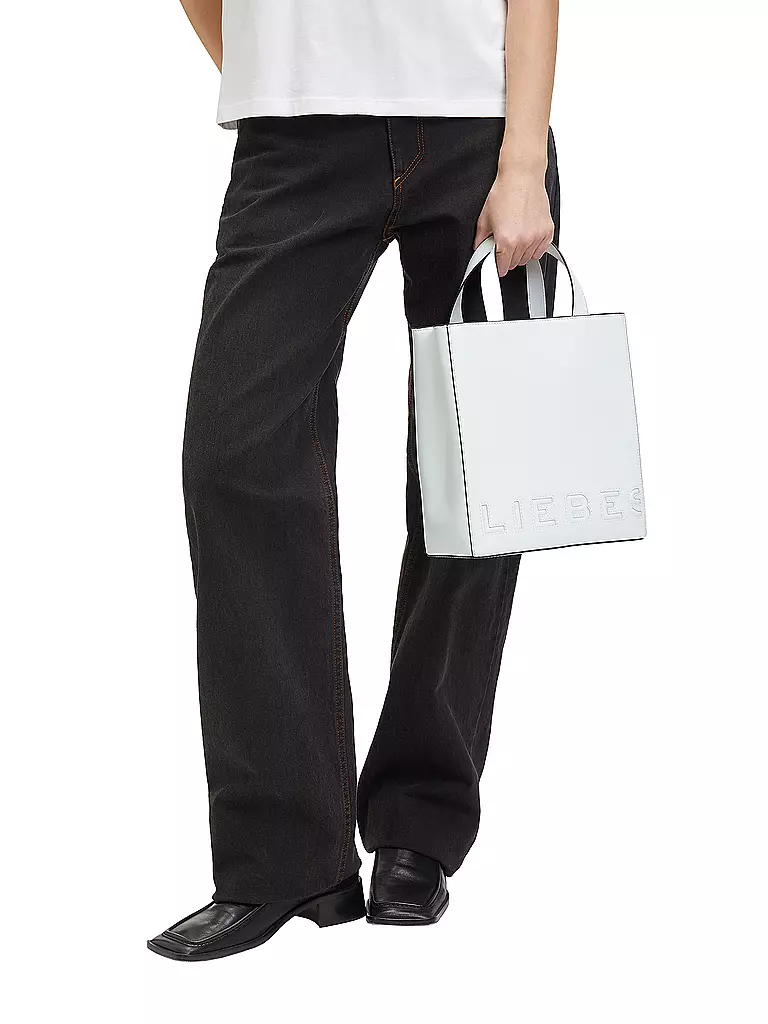LIEBESKIND BERLIN | Ledertasche - Tote Bag PAPER BAG  Small | Blanco
