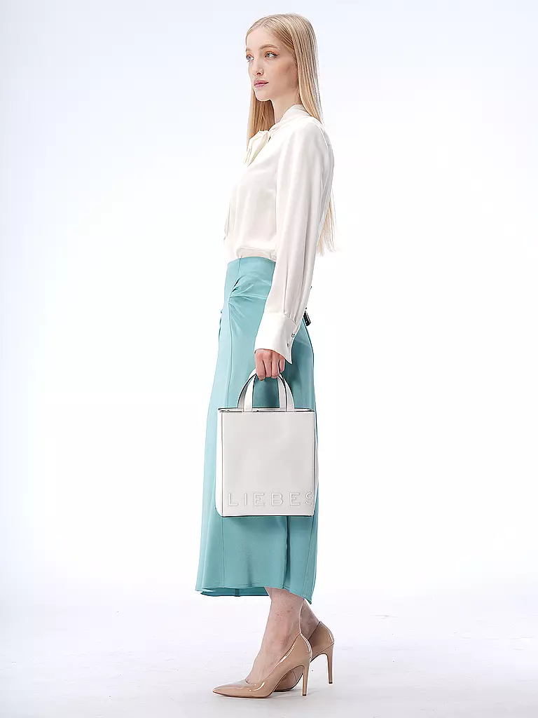 LIEBESKIND BERLIN | Ledertasche - Tote Bag PAPER BAG Small | Blanco