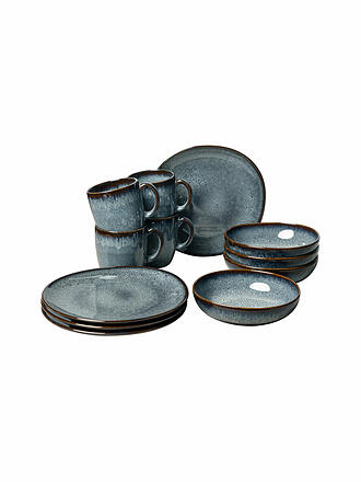 LIKE BY VILLEROY & BOCH | Juego de desayuno de 12 piezas Lave Gris
