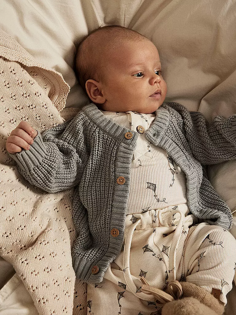 LIL ATELIER | Cárdigan de punto para bebé NBNEMLEN | Gris
