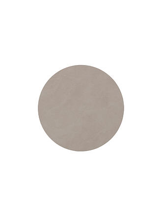 LIND DNA | Posavasos de cuero redondo Nupo 10cm Gris Claro