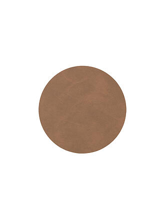 LIND DNA | Posavasos de cuero redondo Nupo 10cm Marrón