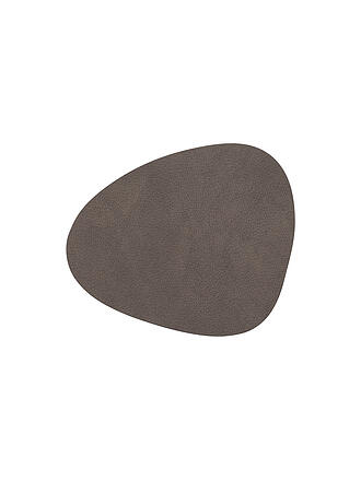 LIND DNA | Posavasos de cuero ovalado 11x13cm Caviar