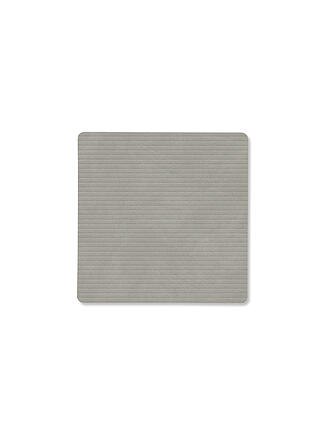 LIND DNA | Posavasos de vidrio 10x10cm CORDUROY ECKIG Gris Claro