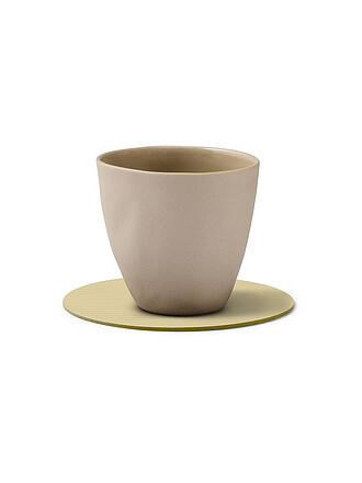 LIND DNA | Posavasos de vidrio 10cm CORDUROY REDONDO Lemon Sorbet