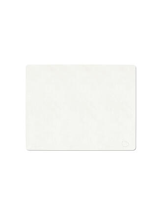 LIND DNA | Mantel individual de cuero NUPO rectangular 35x45cm Pure White