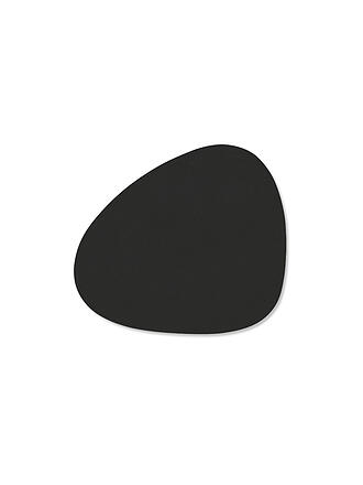 LIND DNA | Posavasos de cuero ovalado NUPO 11x13cm Black Ink