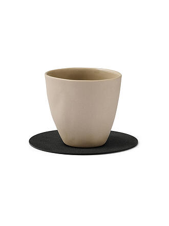 LIND DNA | Posavasos de cuero redondo NUPO 10cm Black Ink