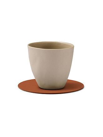 LIND DNA | Posavasos de cuero redondo NUPO 10cm Rust