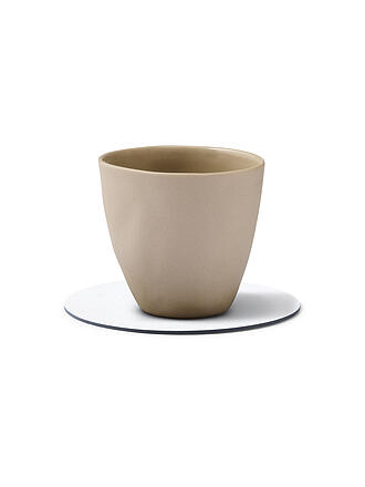 LIND DNA | Posavasos de cuero redondo NUPO 10cm Pure White