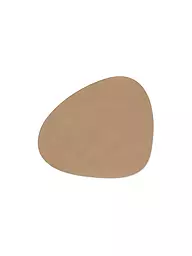 LIND DNA | Mantel individual 37x44cm CORDUROY OVAL Lemon Sorbet | Camel