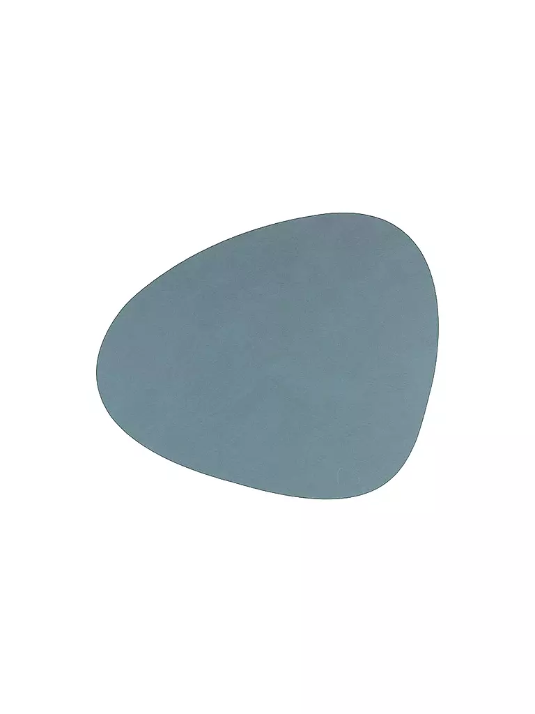 LIND DNA | Mantel de cuero "Nupo" 37x44cm (Azul claro) | hellblau