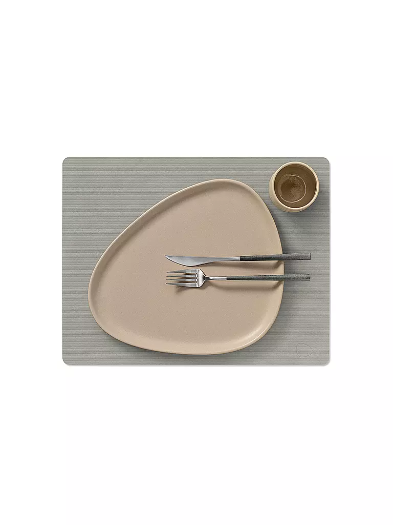 LIND DNA | Mantel individual 35x45cm CORDUROY ECKIG Gris Claro | Gris claro