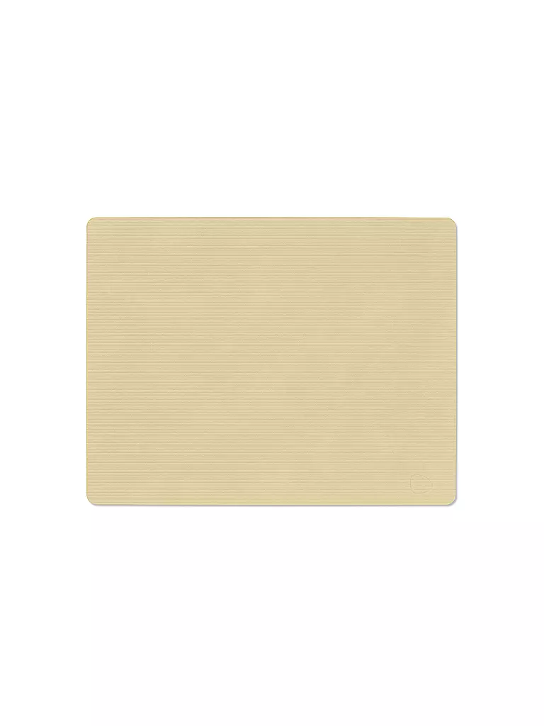 LIND DNA | Mantel individual 35x45cm CORDUROY ECKIG Lemon Sorbet | Beige