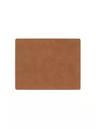 LIND DNA | Mantel individual 35x45cm CORDUROY ECKIG Nougat | Marrón