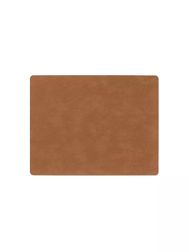 LIND DNA | Mantel individual 35x45cm CORDUROY ECKIG Nature | Marrón