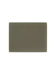 LIND DNA | Mantel individual 35x45cm CORDUROY ECKIG Nougat | Verde oscuro