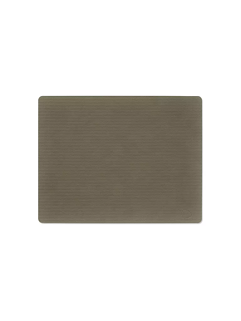 LIND DNA | Mantel individual 35x45cm CORDUROY ECKIG Verde Militar | Verde oscuro