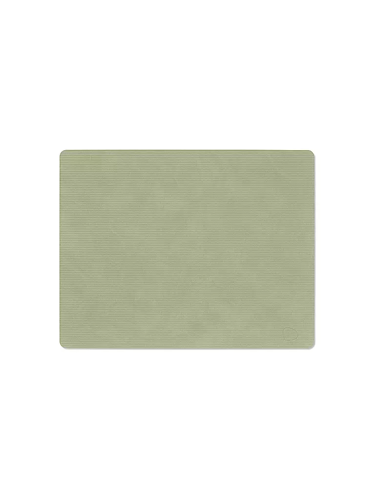 LIND DNA | Mantel individual 35x45cm CORDUROY ECKIG Verde Oliva | Oliva