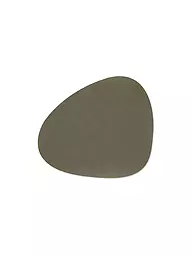 LIND DNA | Mantel individual 37x44cm CORDUROY OVAL Lemon Sorbet | Verde oscuro