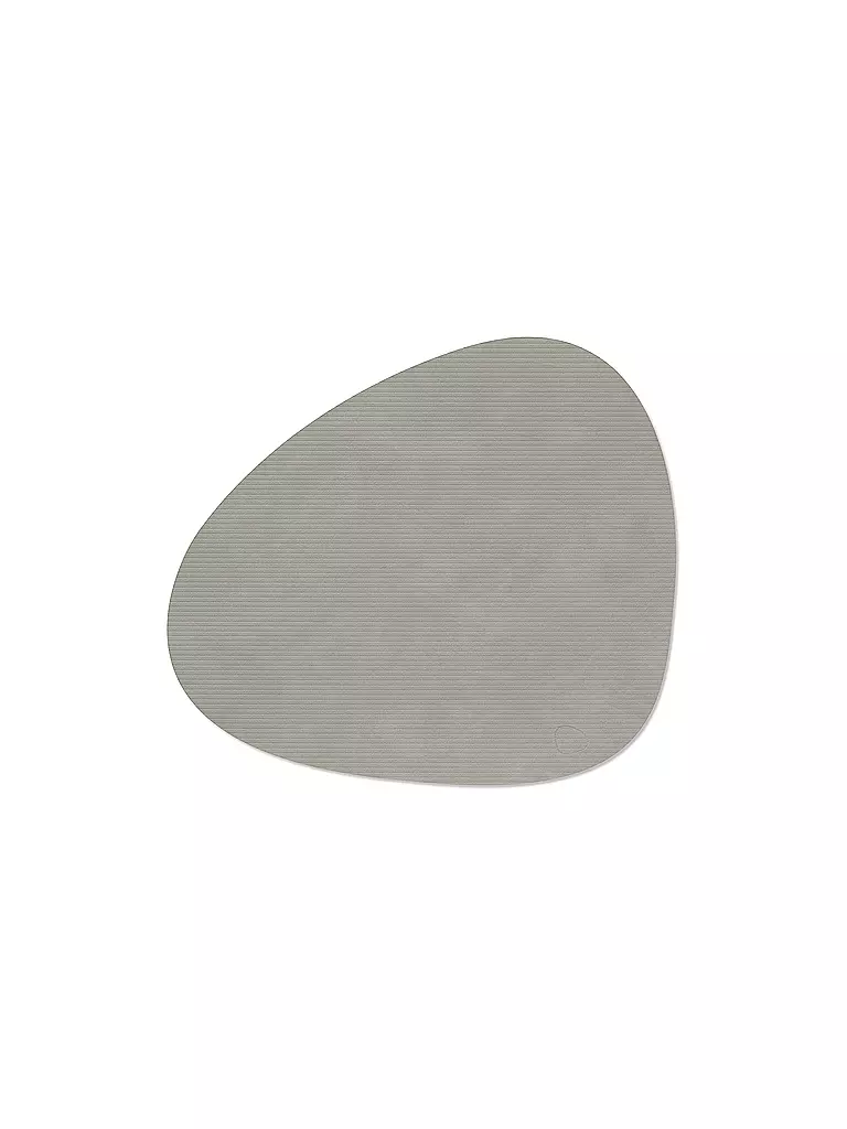 LIND DNA | Mantel individual 37x44cm CORDUROY OVAL Gris Claro | Gris claro
