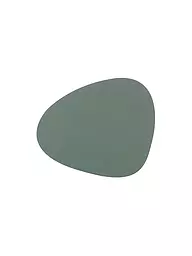 LIND DNA | Mantel de cuero "Nupo" 37x44cm (Azul claro) | Verde claro