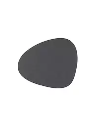 LIND DNA | Mantel individual de cuero "Nupo" ovalado de 37x44 cm | Gris