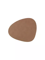 LIND DNA | Mantel individual de cuero "Nupo" ovalado de 37x44 cm | Marrón