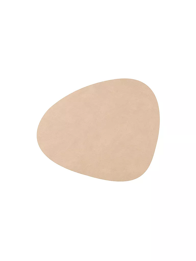LIND DNA | Mantel individual de cuero "Nupo" ovalado de 37x44 cm | camel