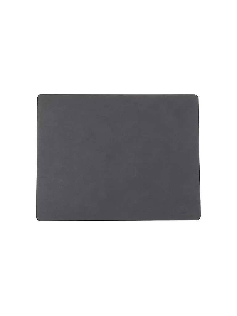 LIND DNA | Mantel individual de cuero "Nupo" rectangular 35x45cm | Gris