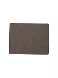LIND DNA | Mantel individual de cuero rectangular NUPO 35x45cm Caviar | Marrón