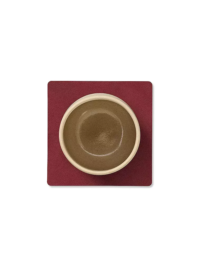 LIND DNA | Posavasos 10x10cm SQAURE Red | rot