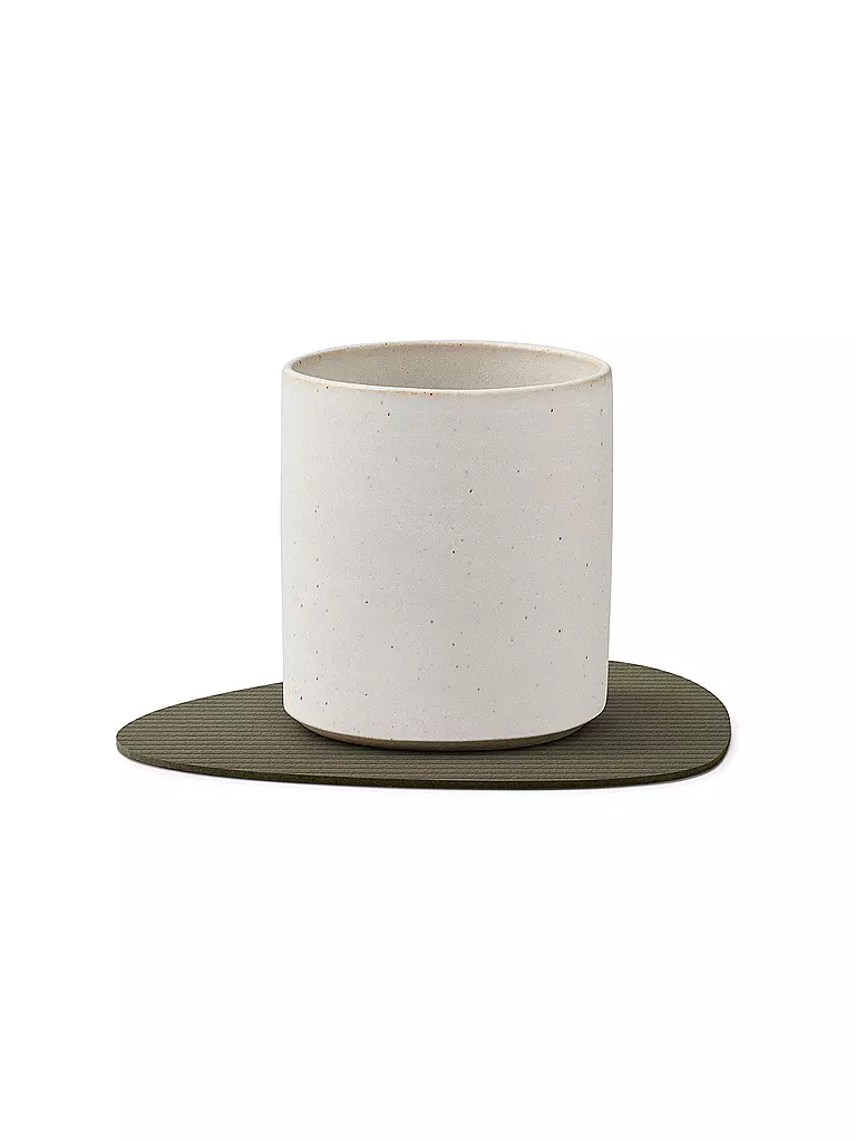 LIND DNA | Posavasos 11x13cm CORDUROY OVAL Army Green | Verde oscuro