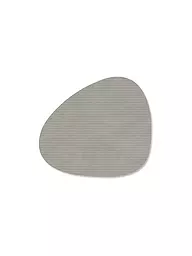 LIND DNA | Posavasos de vidrio 11x13cm CORDUROY OVAL Nature | Gris claro