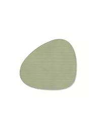 LIND DNA | Posavasos de vidrio 11x13cm CORDUROY OVAL Nature | Oliva