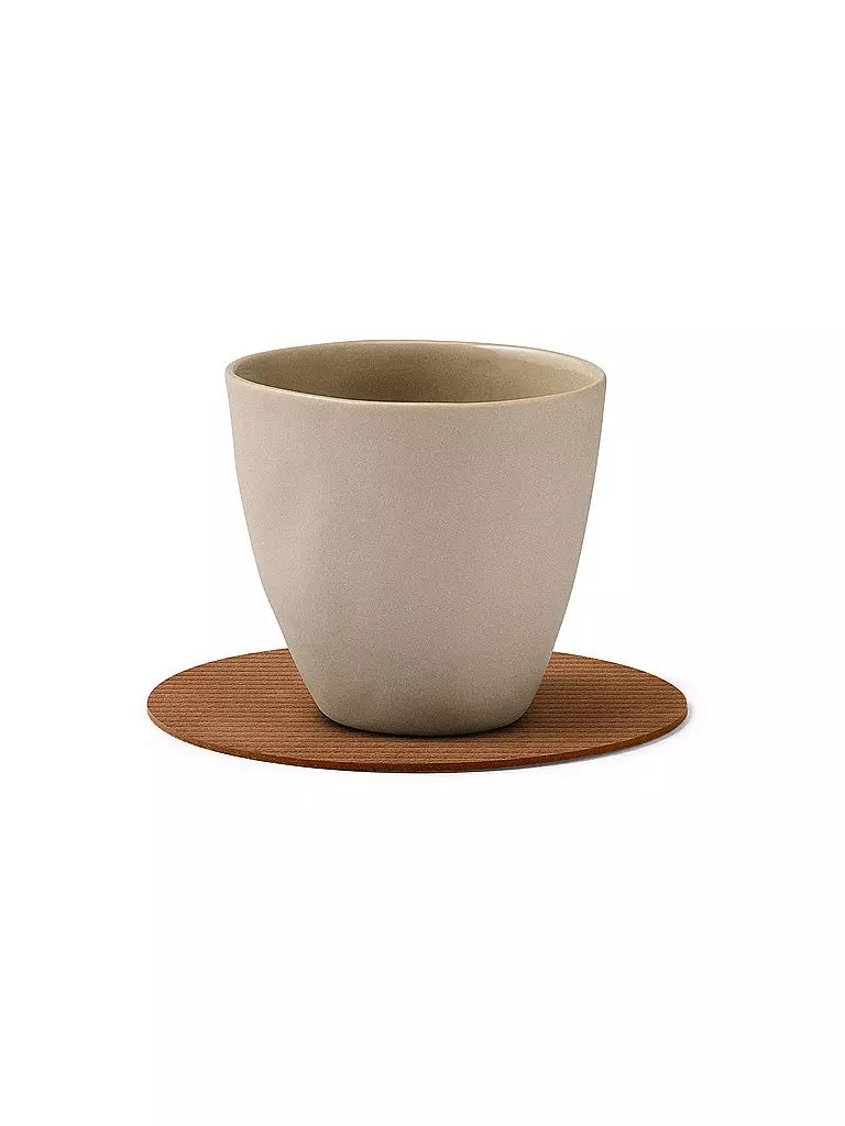 LIND DNA | Posavasos de 10 cm CORDUROY REDONDO Nature | Marrón
