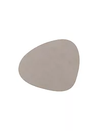 LIND DNA | Posavasos de cuero ovalado Nupo 11x13cm Gris Claro | Gris claro