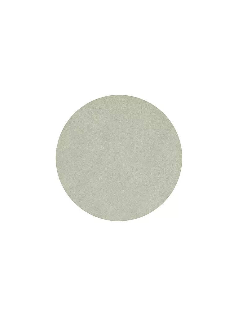 LIND DNA | Posavasos de cuero redondo 10cm Verde Oliva | olive