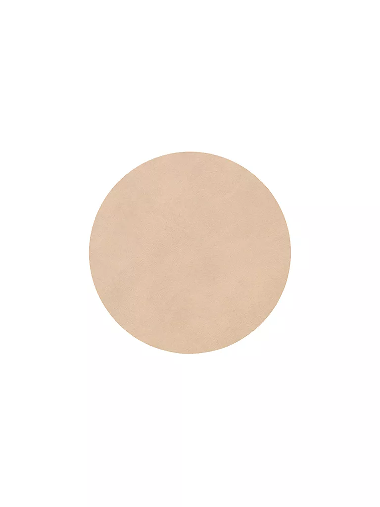 LIND DNA | Posavasos de cuero redondo Nupo 10cm Arena | camel